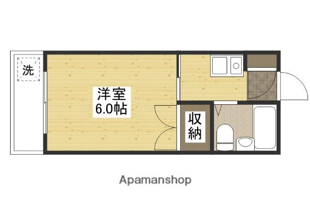 ライフワン美の里 TWO(1K/2階)の間取り写真