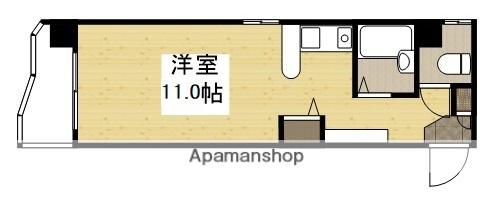 MIRAIZU宇品(ワンルーム/2階)の間取り写真