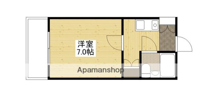 エステート山根(1K/4階)の間取り写真