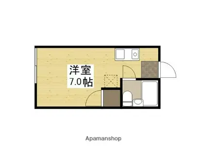 コーポKAKU(ワンルーム/1階)の間取り写真