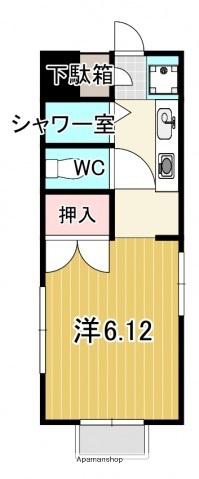 フォレ井口(1K/1階)の間取り写真