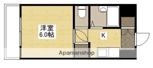 ファミール牛田(1K/2階)の間取り写真