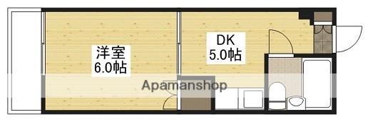 第2品川ビル(1DK/1階)の間取り写真