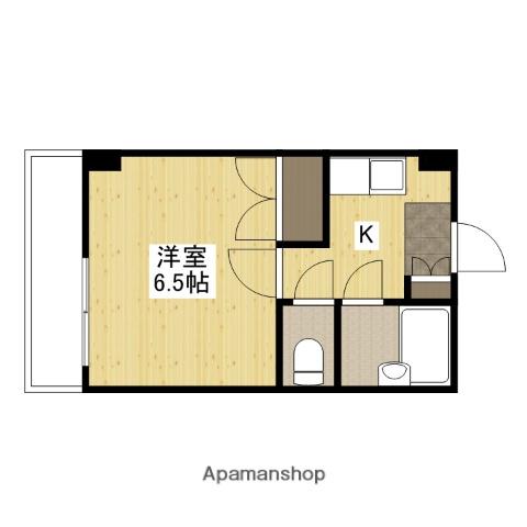 新庄リバービル(1K/2階)の間取り写真