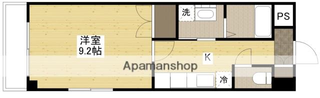 昭和町原野ビル(1K/9階)の間取り写真