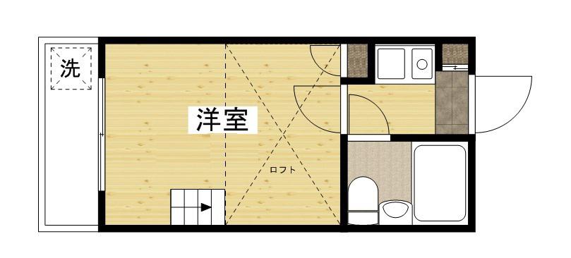 メゾンナカノ(1K/2階)の間取り写真