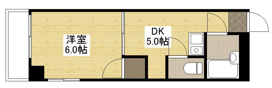 MY LITTLE MAISON(1DK/4階)の間取り写真