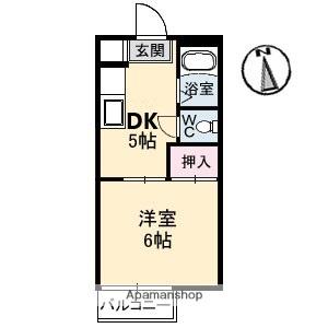 シティーM(1DK/1階)の間取り写真