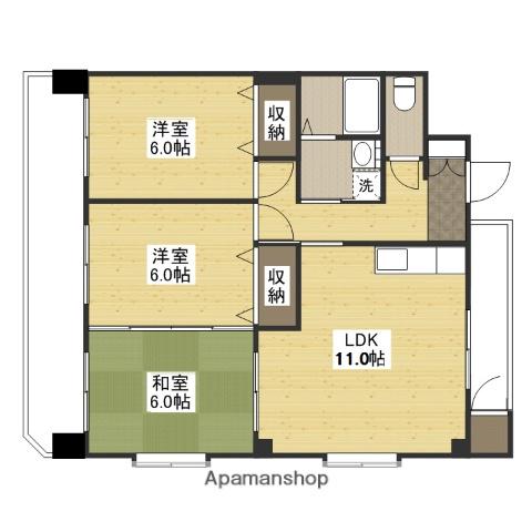 コスモピア(3LDK/2階)の間取り写真