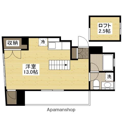 シティハイツ舟入(ワンルーム/4階)の間取り写真