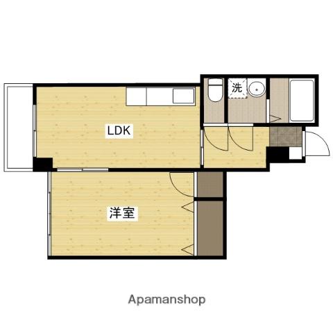 CASA AROW(1LDK/3階)の間取り写真