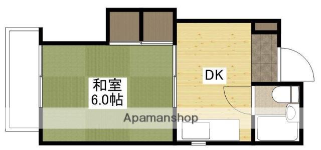 コーポ福島(1DK/3階)の間取り写真