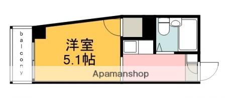 クオレマンションクサツ(ワンルーム/6階)の間取り写真