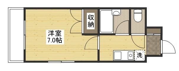 サンローレル串戸(1K/4階)の間取り写真