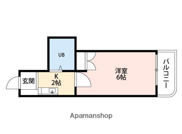 エステート16東雲(1K/4階)の間取り写真