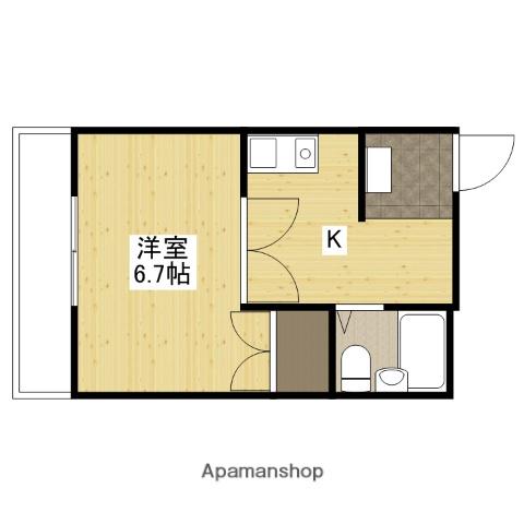 ポエムサンライズ(1K/1階)の間取り写真