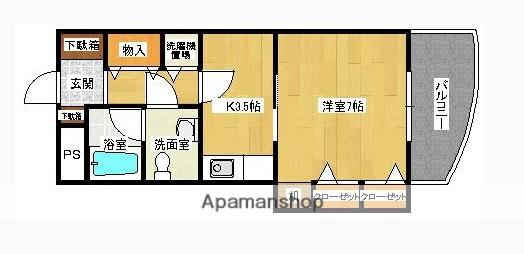 サンクレスト東雲(1K/10階)の間取り写真