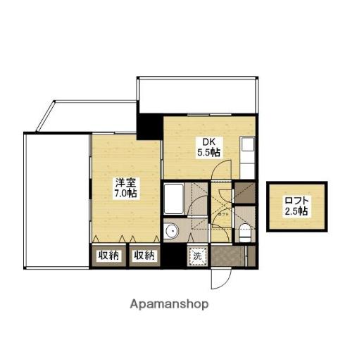 サンクレスト東雲(1DK/12階)の間取り写真