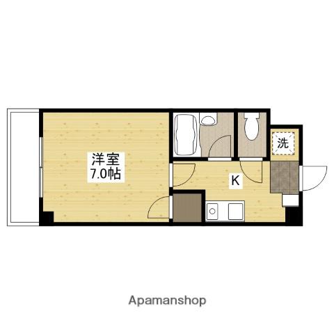 ラフォーレ東原Ⅲ(1K/3階)の間取り写真