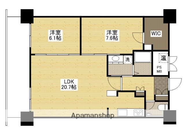 グランアークテラス(2LDK/8階)の間取り写真