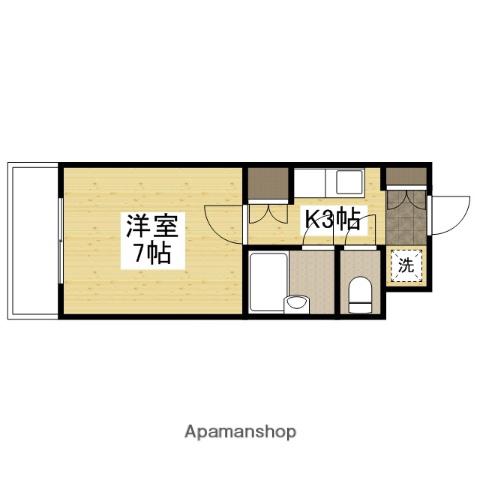 第5和秀ビル(1K/2階)の間取り写真