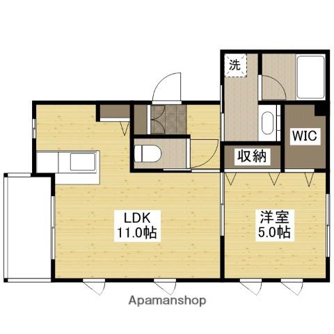 コンフォート祇園Ⅱ(1LDK/2階)の間取り写真