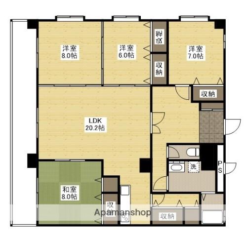 キャッスル西村(4LDK/2階)の間取り写真