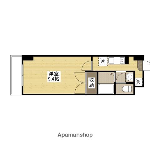 西広島ビレッジ(1K/2階)の間取り写真
