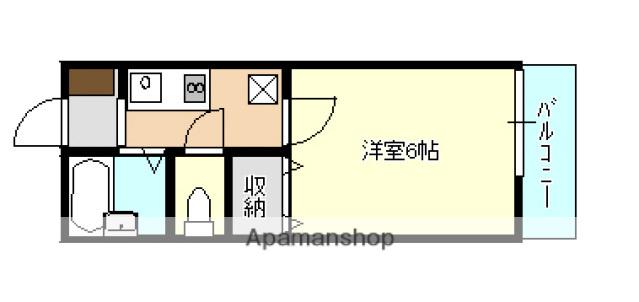 セジュール祗園(1K/2階)の間取り写真