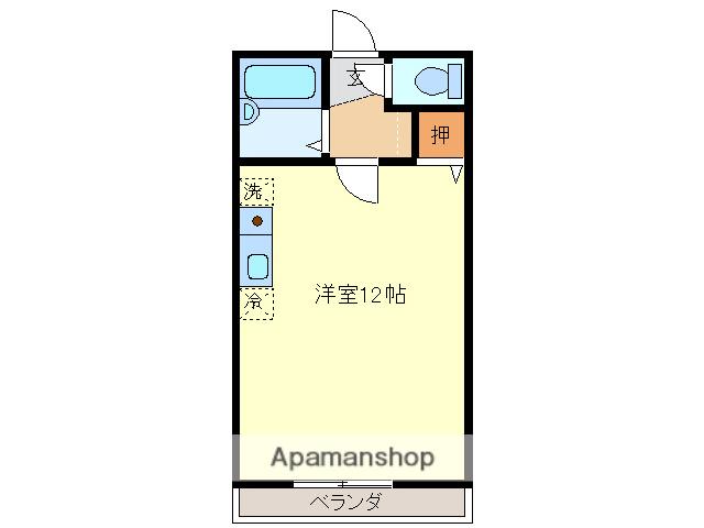 パステルクボ18(ワンルーム/2階)の間取り写真