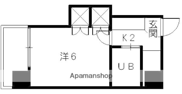 パルコープ矢賀(1K/1階)の間取り写真
