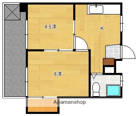 にしきビル(2K/2階)の間取り写真