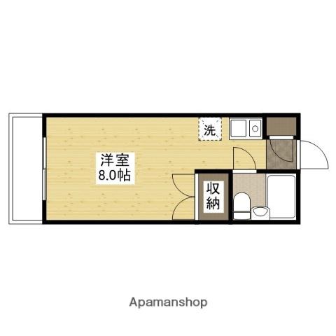 パインハウスⅠ(ワンルーム/3階)の間取り写真