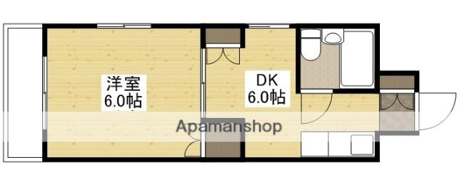 房尾本店横川駅前ビル(1DK/7階)の間取り写真