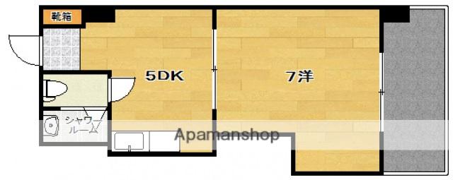 サンハイムうえだ(1DK/4階)の間取り写真