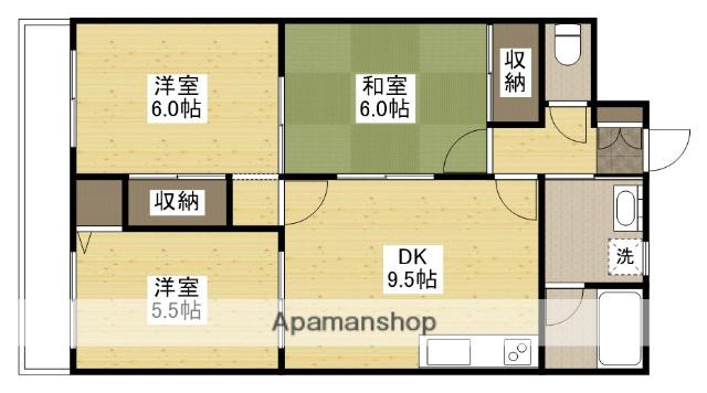 ハイム波多野Ⅱ(3DK/1階)の間取り写真