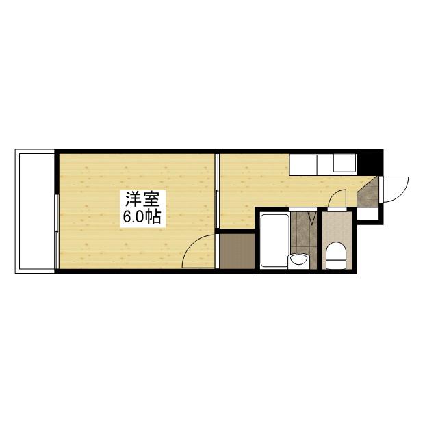 第2田中ビル(1K/4階)の間取り写真