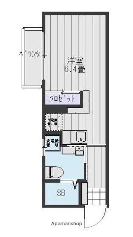 CASA120(ワンルーム/3階)の間取り写真