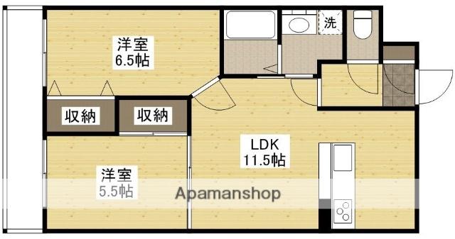 グレースKⅡ(2LDK/1階)の間取り写真