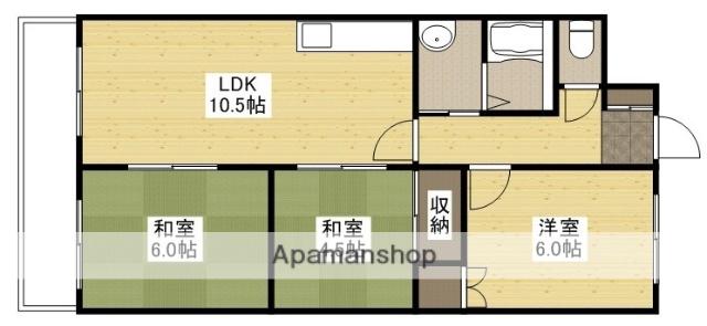 コーポサンシャイン(3LDK/3階)の間取り写真