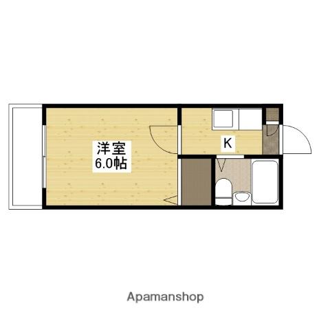 ライフワン美の里ONE(1K/2階)の間取り写真