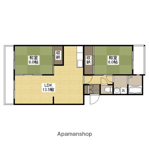 第1ビューハイツ(2LDK/3階)の間取り写真