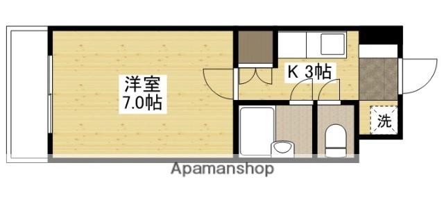 オブジェ牧本(1K/3階)の間取り写真