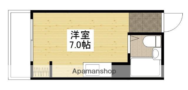 岡本ビル(ワンルーム/3階)の間取り写真