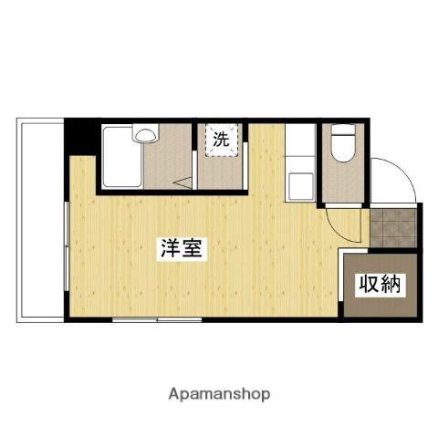 J・H的場(ワンルーム/4階)の間取り写真