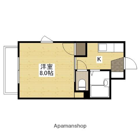 GREEN COURT(1K/3階)の間取り写真