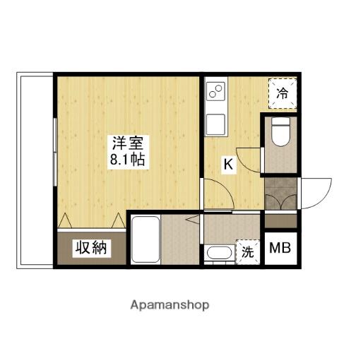 ヴィラ・サクラ(1K/1階)の間取り写真