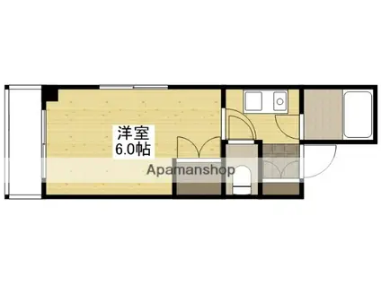 サンライズ矢賀B棟(1K/5階)の間取り写真