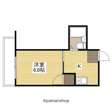 Sビル本川(1K/4階)の間取り写真