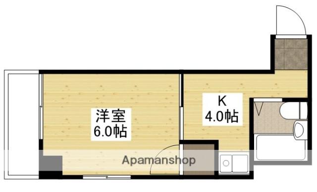 Sビル本川(1K/4階)の間取り写真